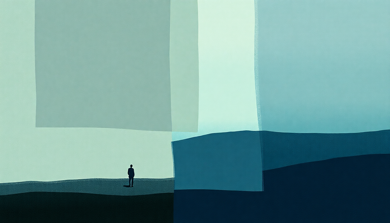 Fan-driven abstract illustration evoking the emotional arc of Helicon 1 by Mogwai