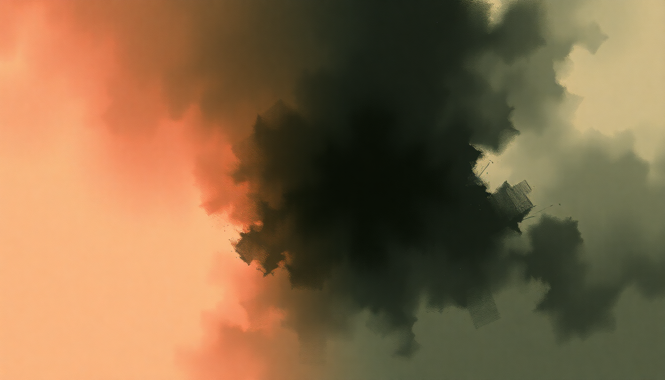 Fan-driven abstract illustration evoking the emotional arc of Hell of a Life by Kanye West