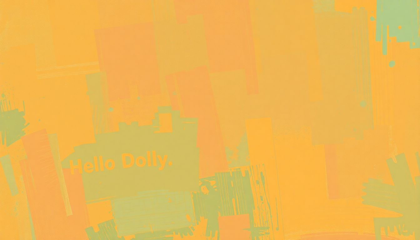 Fan-driven abstract illustration evoking the emotional arc of Hello, Dolly! by Louis Armstrong