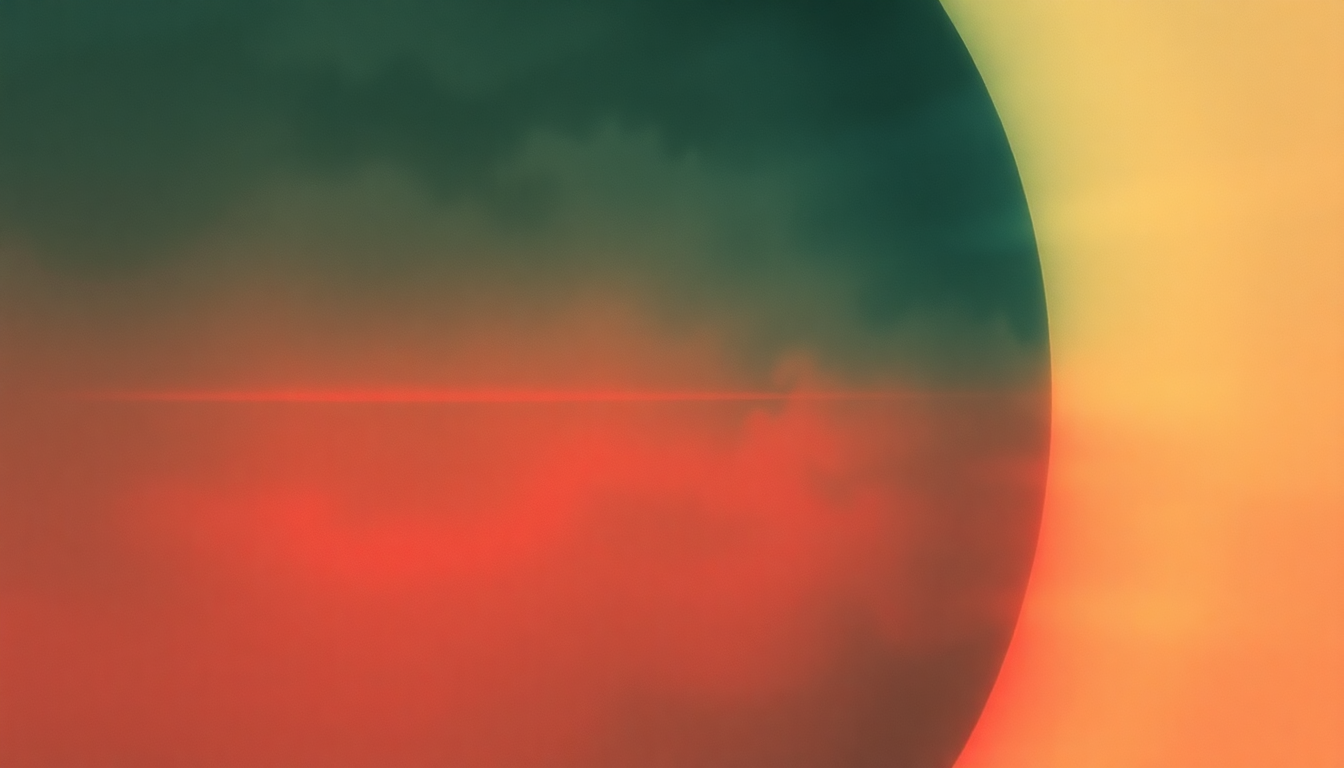 Fan-driven abstract illustration evoking the emotional arc of Hello Earth by Kate Bush