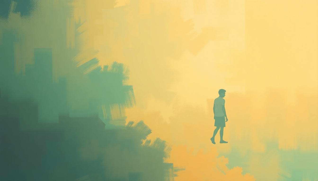 Fan-driven abstract illustration evoking the emotional arc of Help Me, Rhonda by The Beach Boys