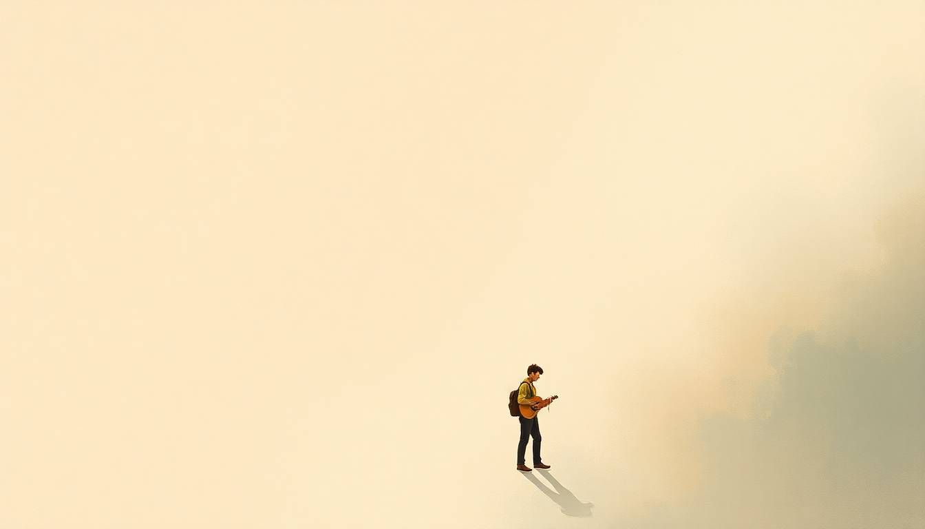 Fan-driven abstract illustration evoking the emotional arc of Here Comes My Baby by Cat Stevens