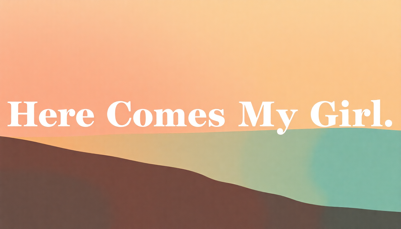 Fan-driven abstract illustration evoking the emotional arc of Here Comes My Girl by Tom Petty and the Heartbreakers