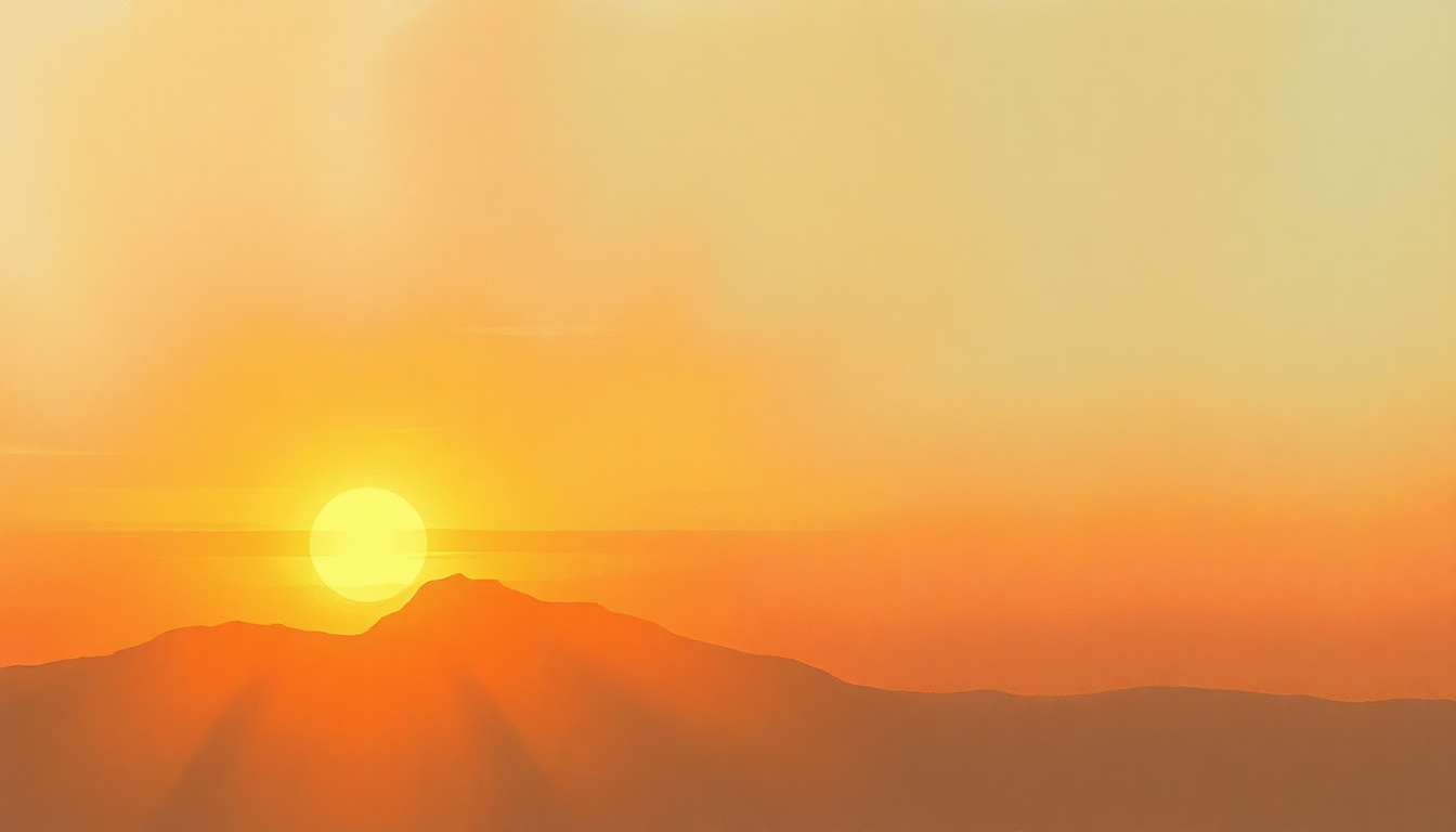 Fan-driven abstract illustration evoking the emotional arc of Here Comes the Sun by George Harrison