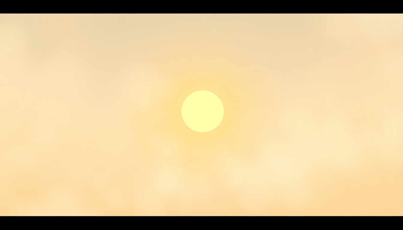 Fan-driven abstract illustration evoking the emotional arc of Here Comes the Sun by Rockabye Baby