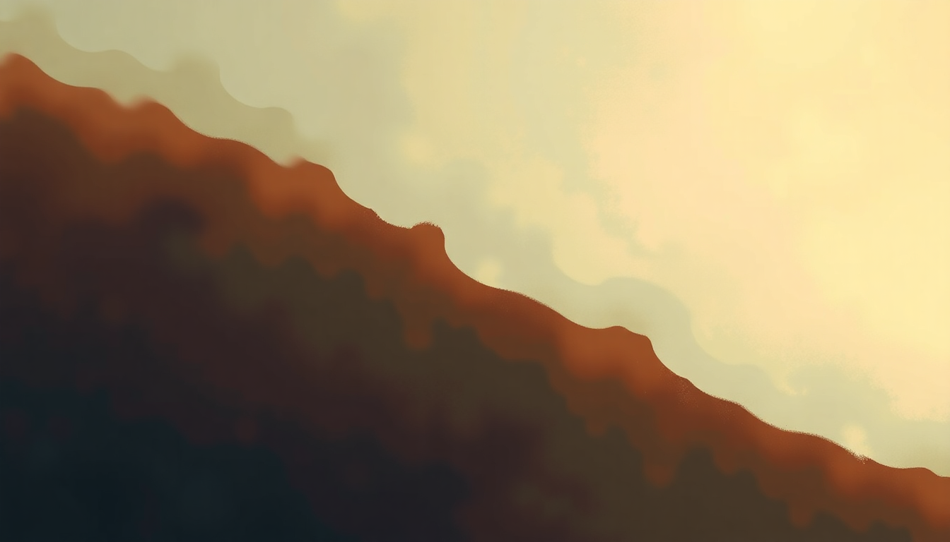 Fan-driven abstract illustration evoking the emotional arc of Here I Am Again by Loretta Lynn