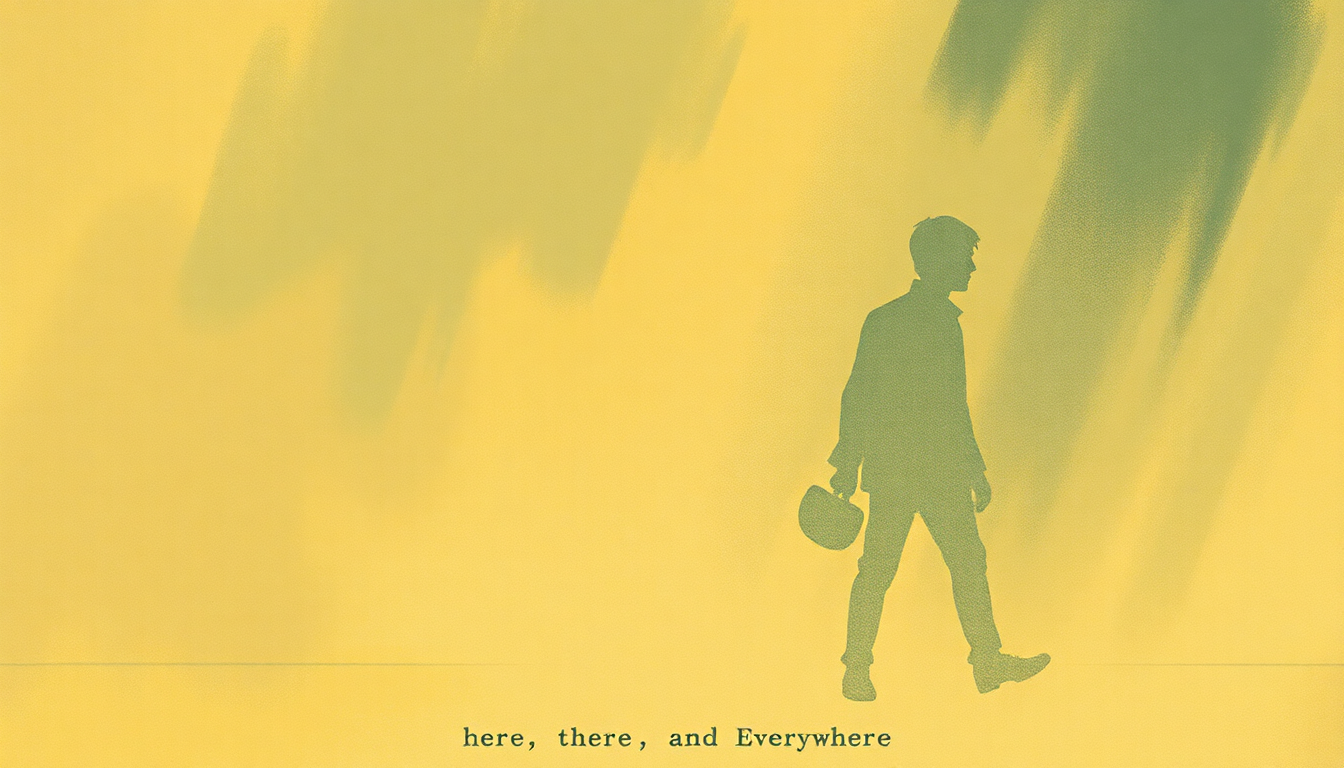 Fan-driven abstract illustration evoking the emotional arc of Here, There and Everywhere by The Beatles