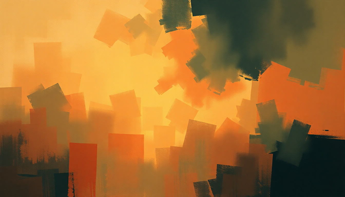 Fan-driven abstract illustration evoking the emotional arc of Hey! Bo Diddley by Bo Diddley
