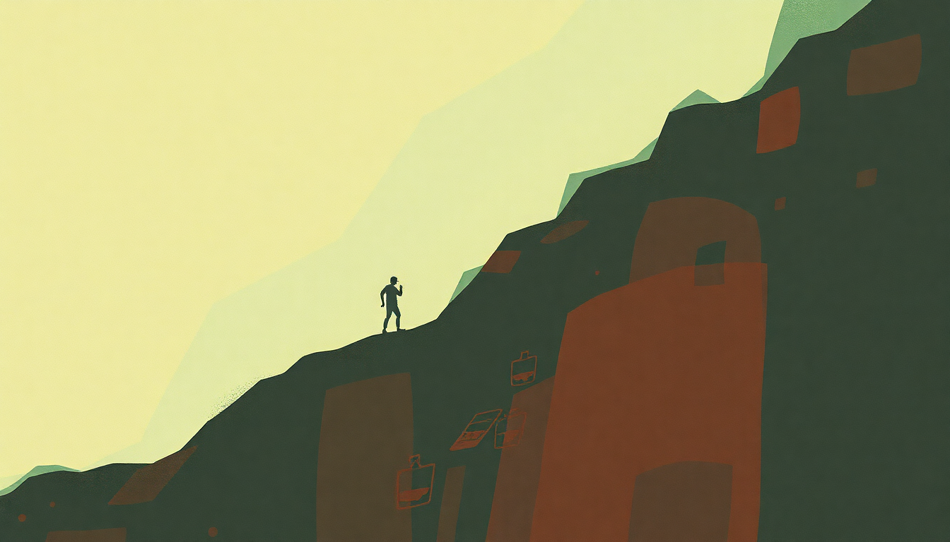 Fan-driven abstract illustration evoking the emotional arc of Hidden Charms by Link Wray