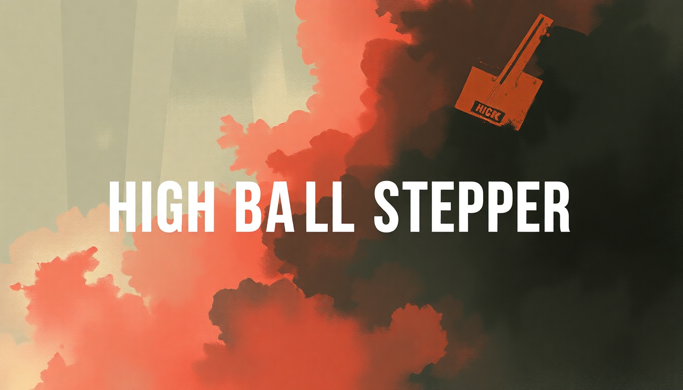Fan-driven abstract illustration evoking the emotional arc of High Ball Stepper by Jack White