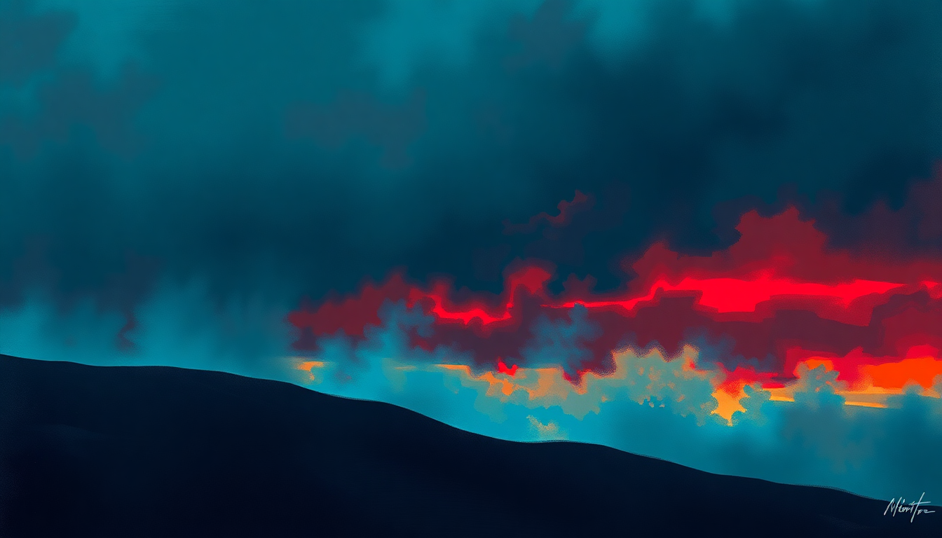 Fan-driven abstract illustration evoking the emotional arc of Higher Ground by Red Hot Chili Peppers