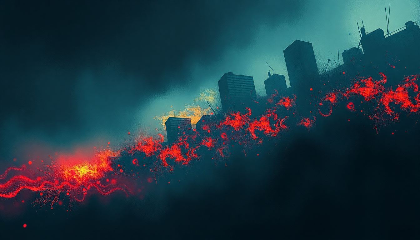 Fan-driven abstract illustration evoking the emotional arc of Hit the Lights by Metallica
