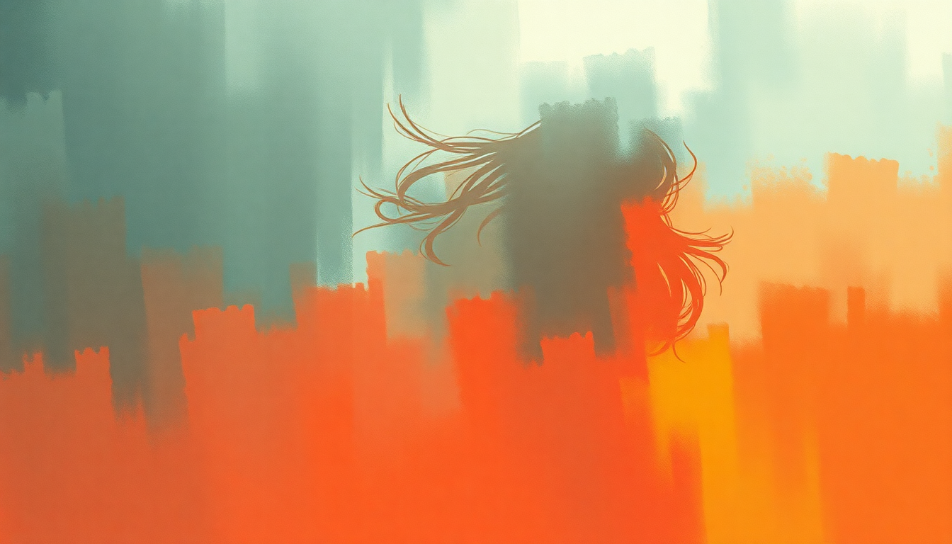 Fan-driven abstract illustration evoking the emotional arc of Hold It Against Me by Britney Spears