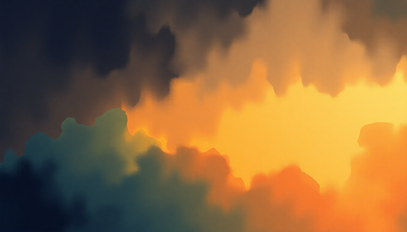 Fan-driven abstract illustration evoking the emotional arc of Hold On by Razorlight