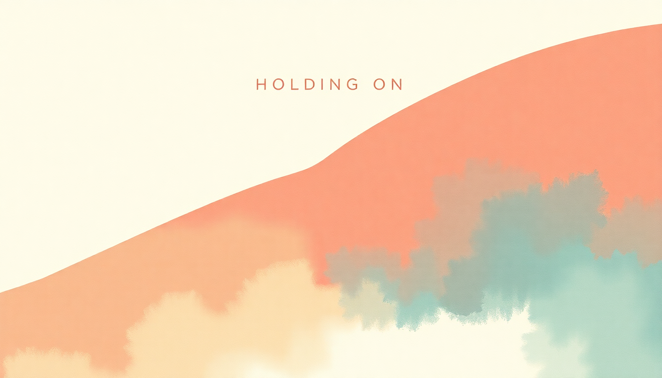 Fan-driven abstract illustration evoking the emotional arc of Holding On by Disclosure