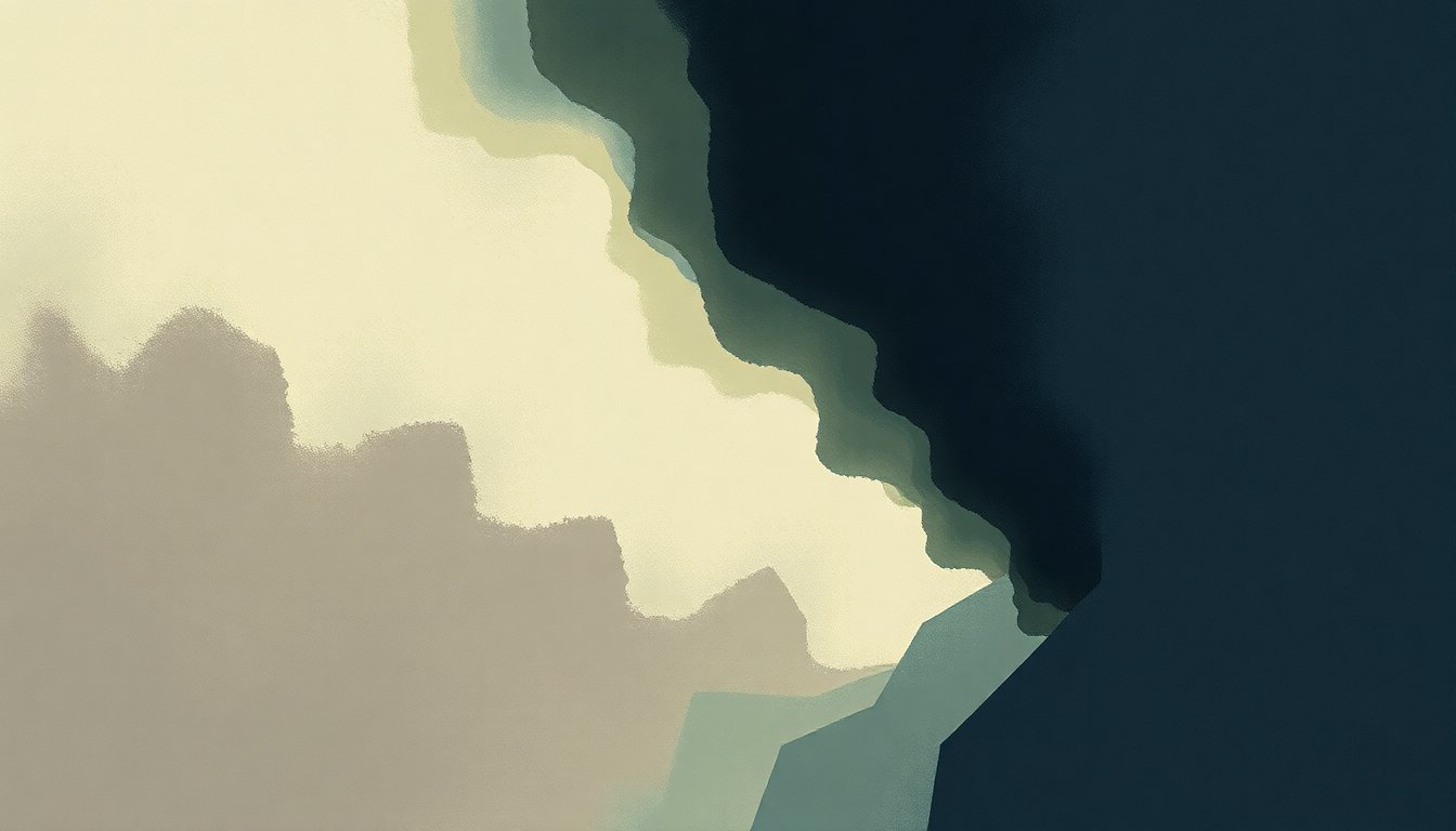 Fan-driven abstract illustration evoking the emotional arc of Hollow Man by R.E.M.