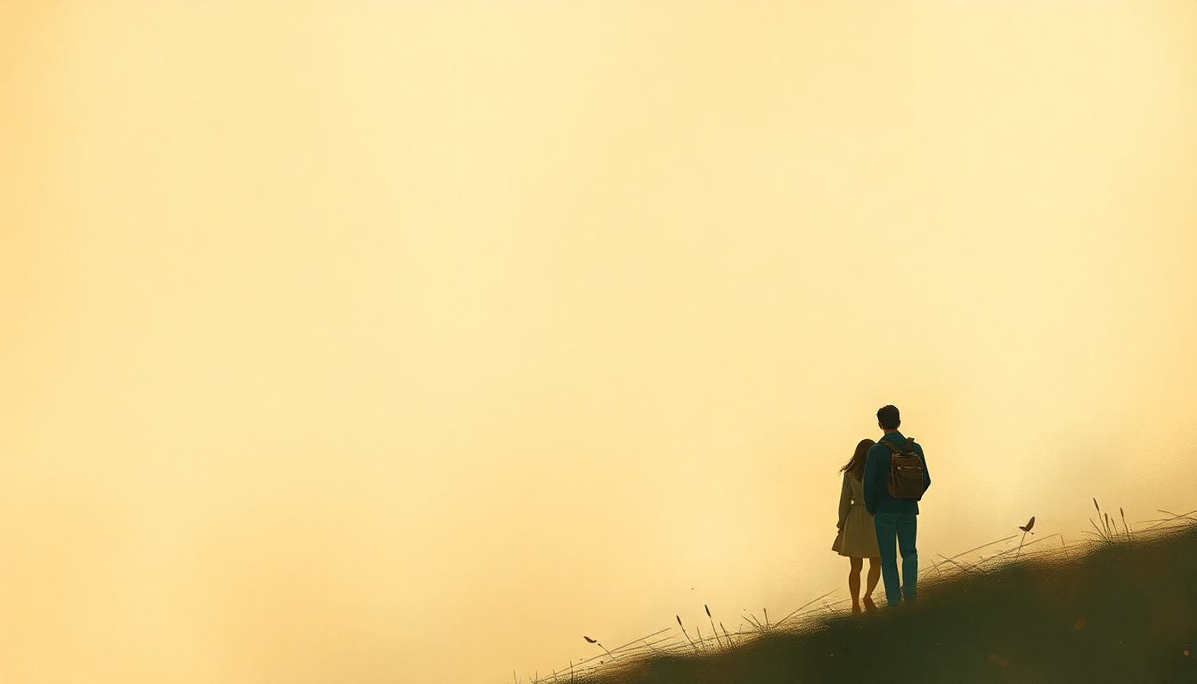 Fan-driven abstract illustration evoking the emotional arc of Homeward Bound by Simon & Garfunkel