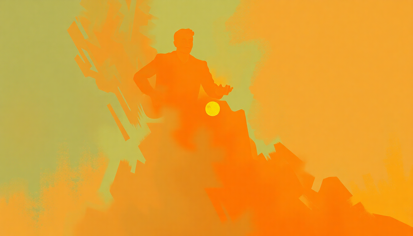 Fan-driven abstract illustration evoking the emotional arc of Honky Tonk Flame by Tyler Childers