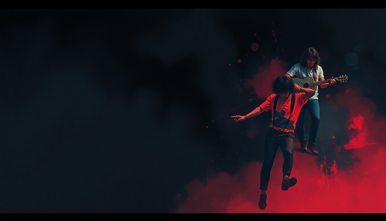 Fan-driven abstract illustration evoking the emotional arc of Hot for Teacher by Van Halen