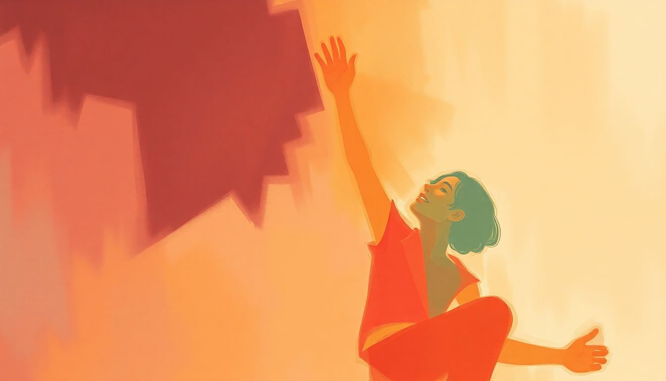 Fan-driven abstract illustration evoking the emotional arc of Hot Fun in the Summertime by Sly and the Family Stone