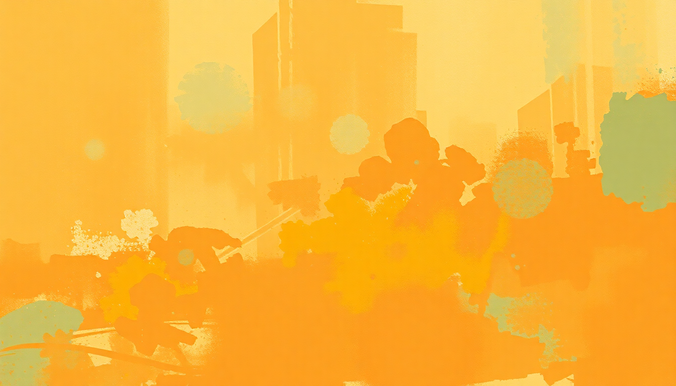 Fan-driven abstract illustration evoking the emotional arc of Hotter Than That by Louis Armstrong