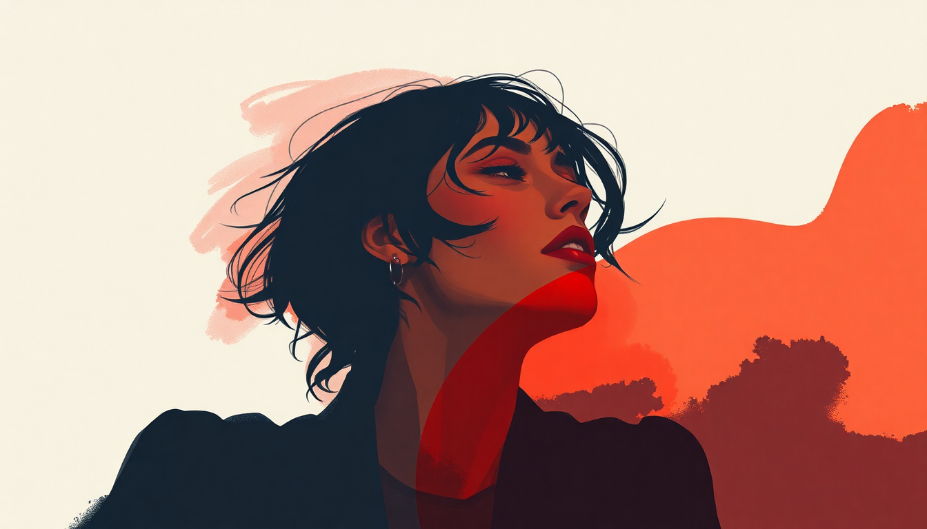 Fan-driven abstract illustration evoking the emotional arc of Houdini by Dua Lipa