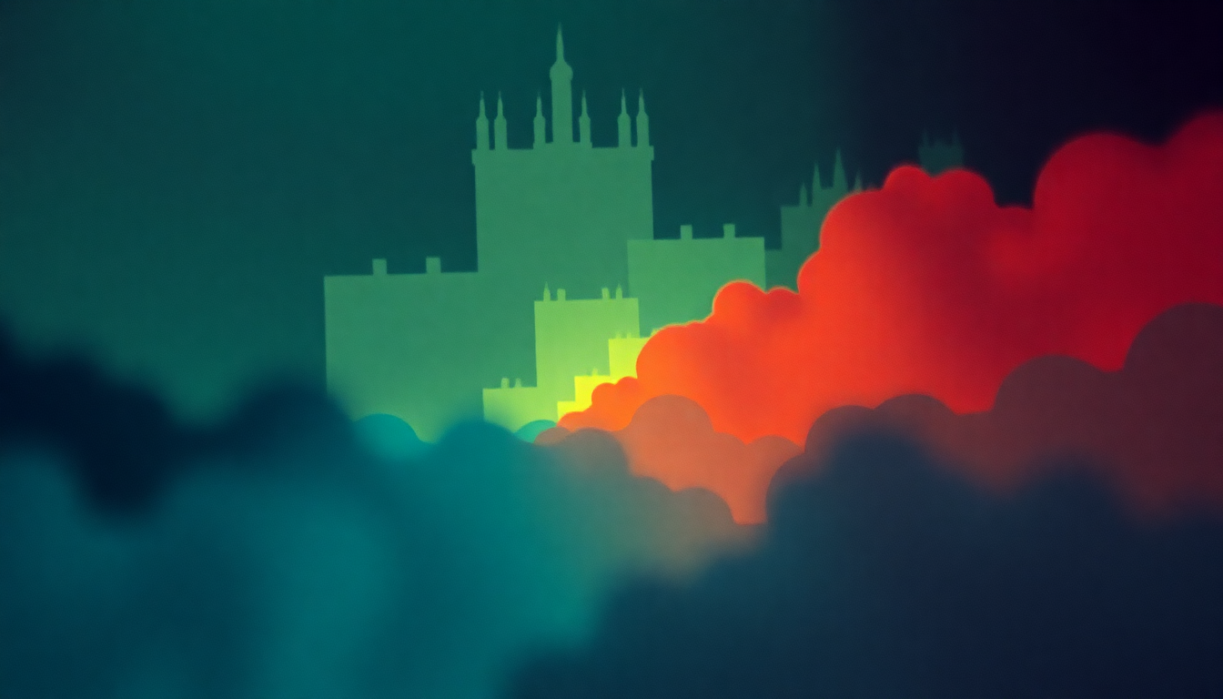 Fan-driven abstract illustration evoking the emotional arc of Hounds of Love by Kate Bush