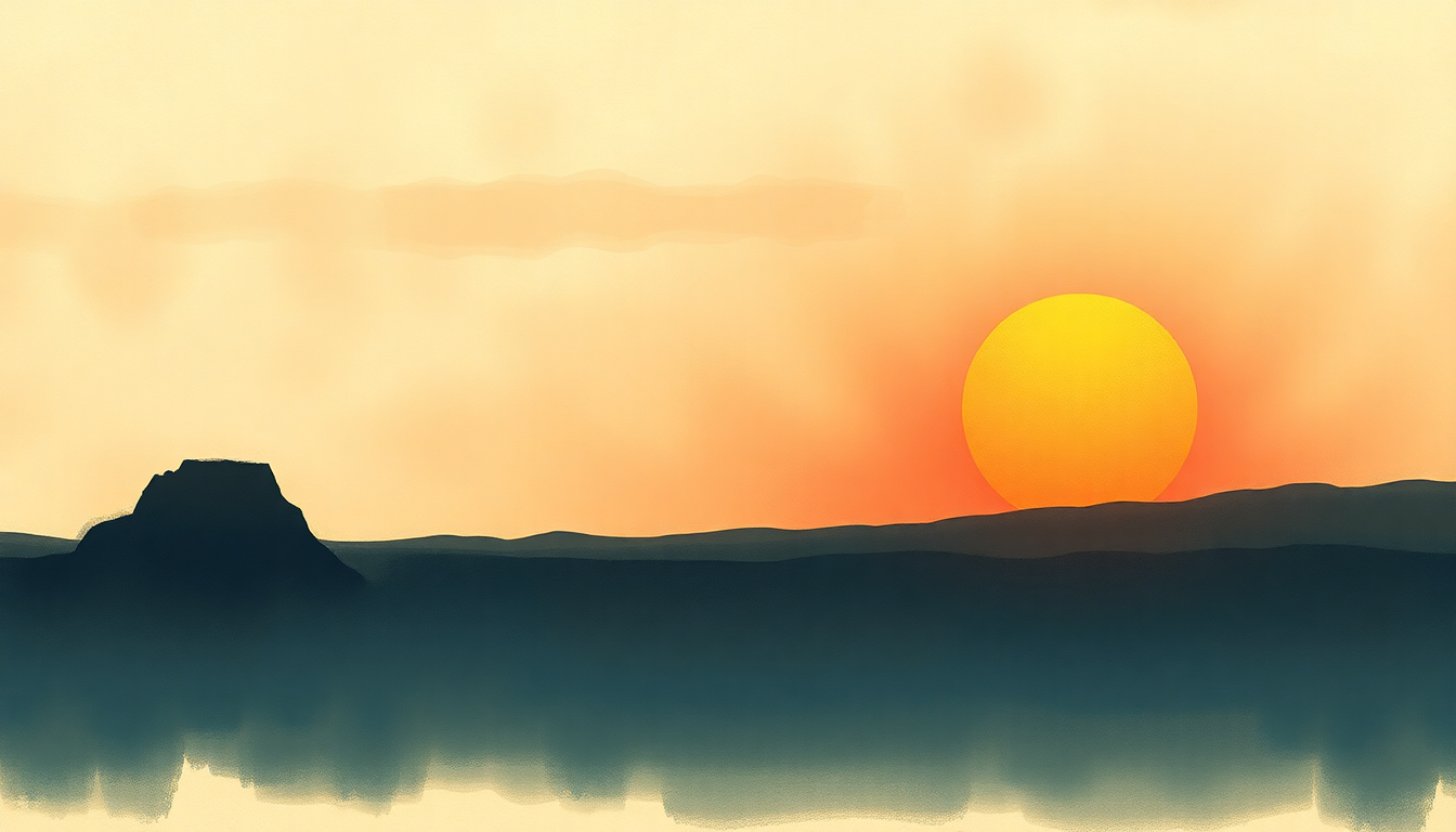 Fan-driven abstract illustration evoking the emotional arc of House of the Rising Sun by The Ventures