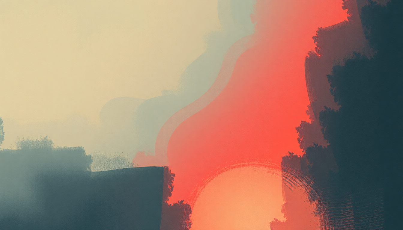 Fan-driven abstract illustration evoking the emotional arc of How Can U Luv Me by Unknown Mortal Orchestra