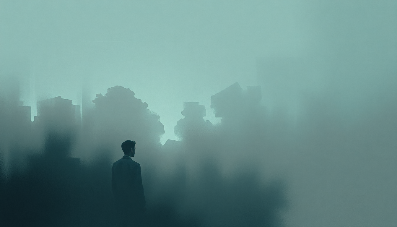 Fan-driven abstract illustration evoking the emotional arc of how do you sleep? by LCD Soundsystem