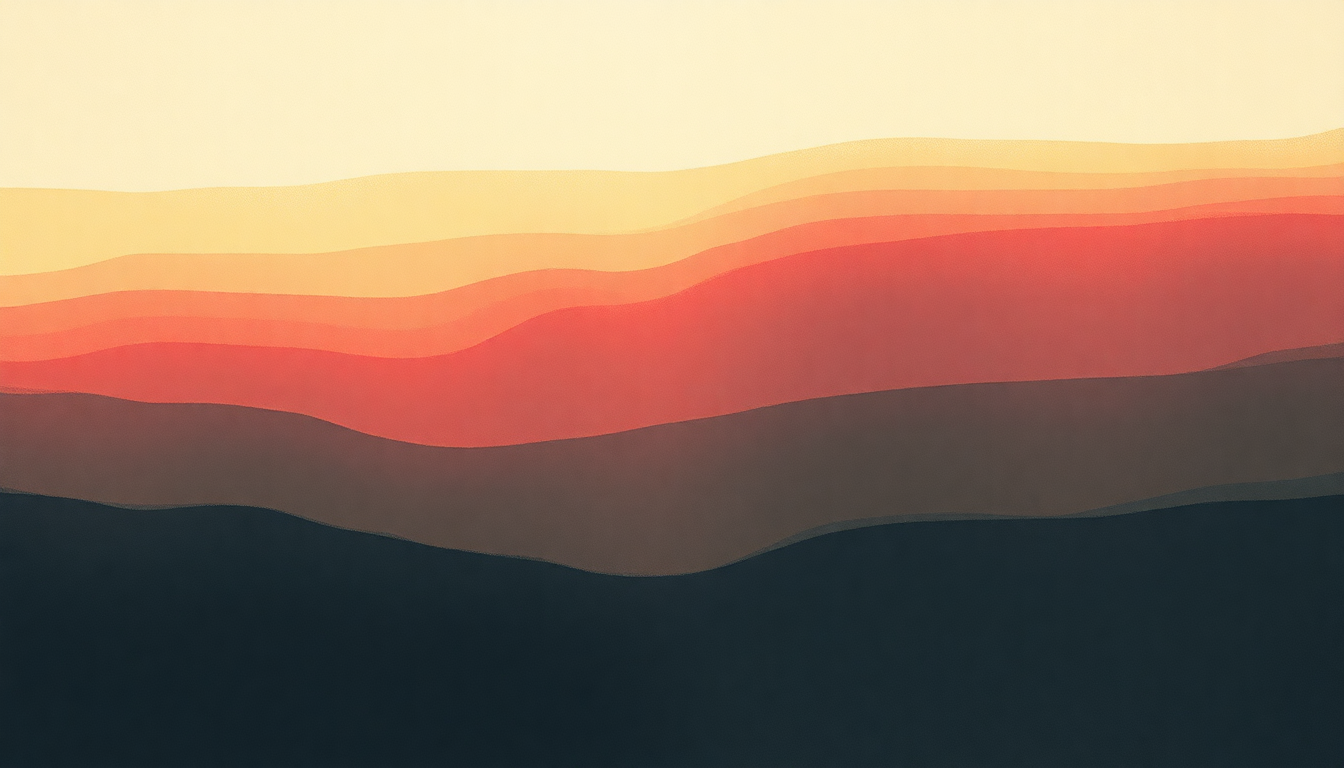 Fan-driven abstract illustration evoking the emotional arc of How It Feels to Be Something On by Sunny Day Real Estate