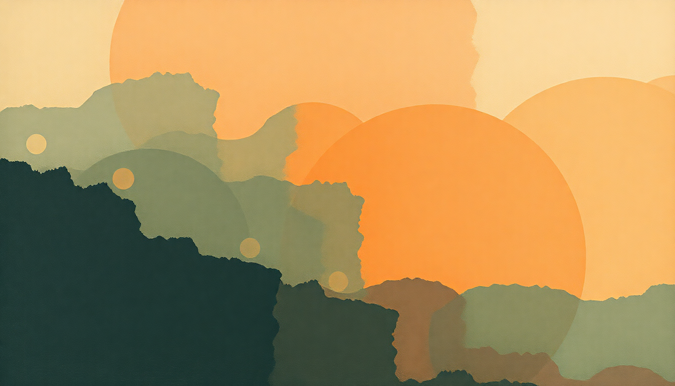Fan-driven abstract illustration evoking the emotional arc of Human Behaviour by Björk