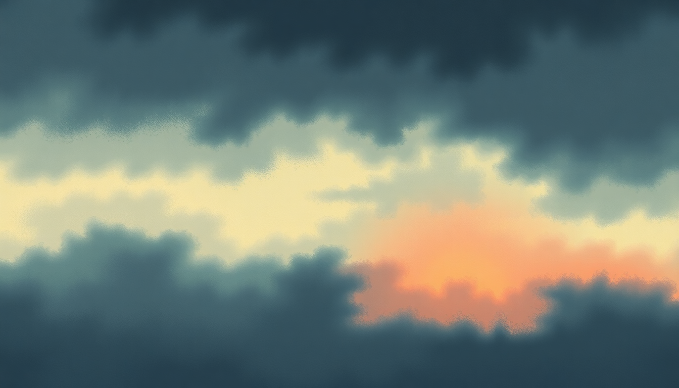 Fan-driven abstract illustration evoking the emotional arc of Human Qualities by Explosions in the Sky