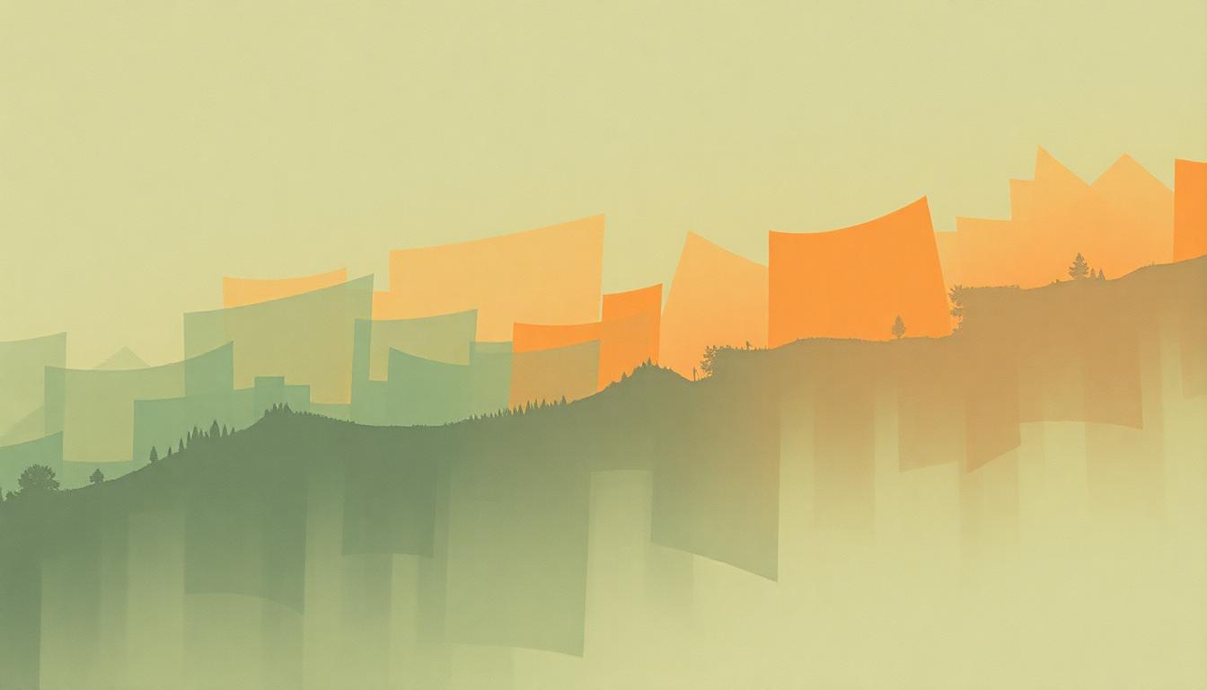 Fan-driven abstract illustration evoking the emotional arc of Hunting for Witches by Bloc Party