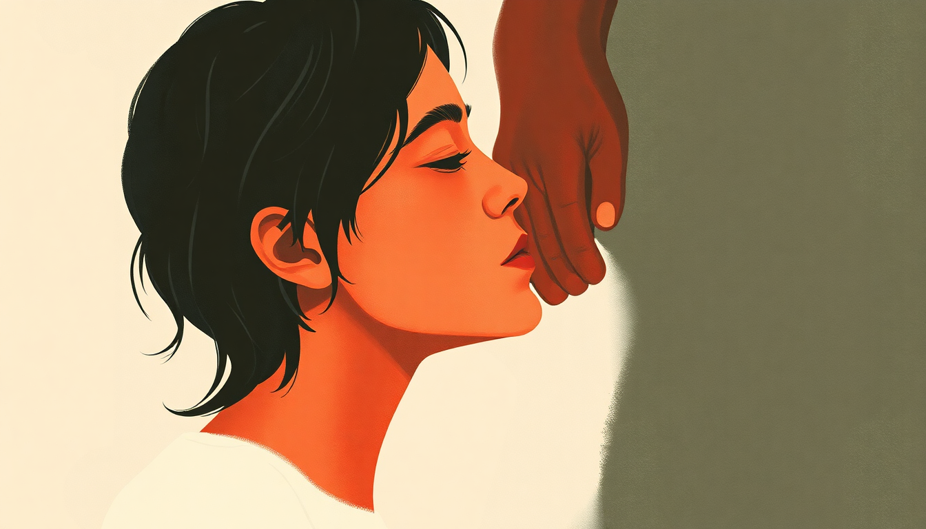 Fan-driven abstract illustration evoking the emotional arc of Hypocritical Kiss by Jack White
