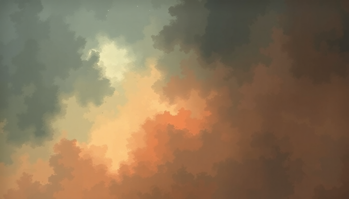 Fan-driven abstract illustration evoking the emotional arc of Hysteria by Muse