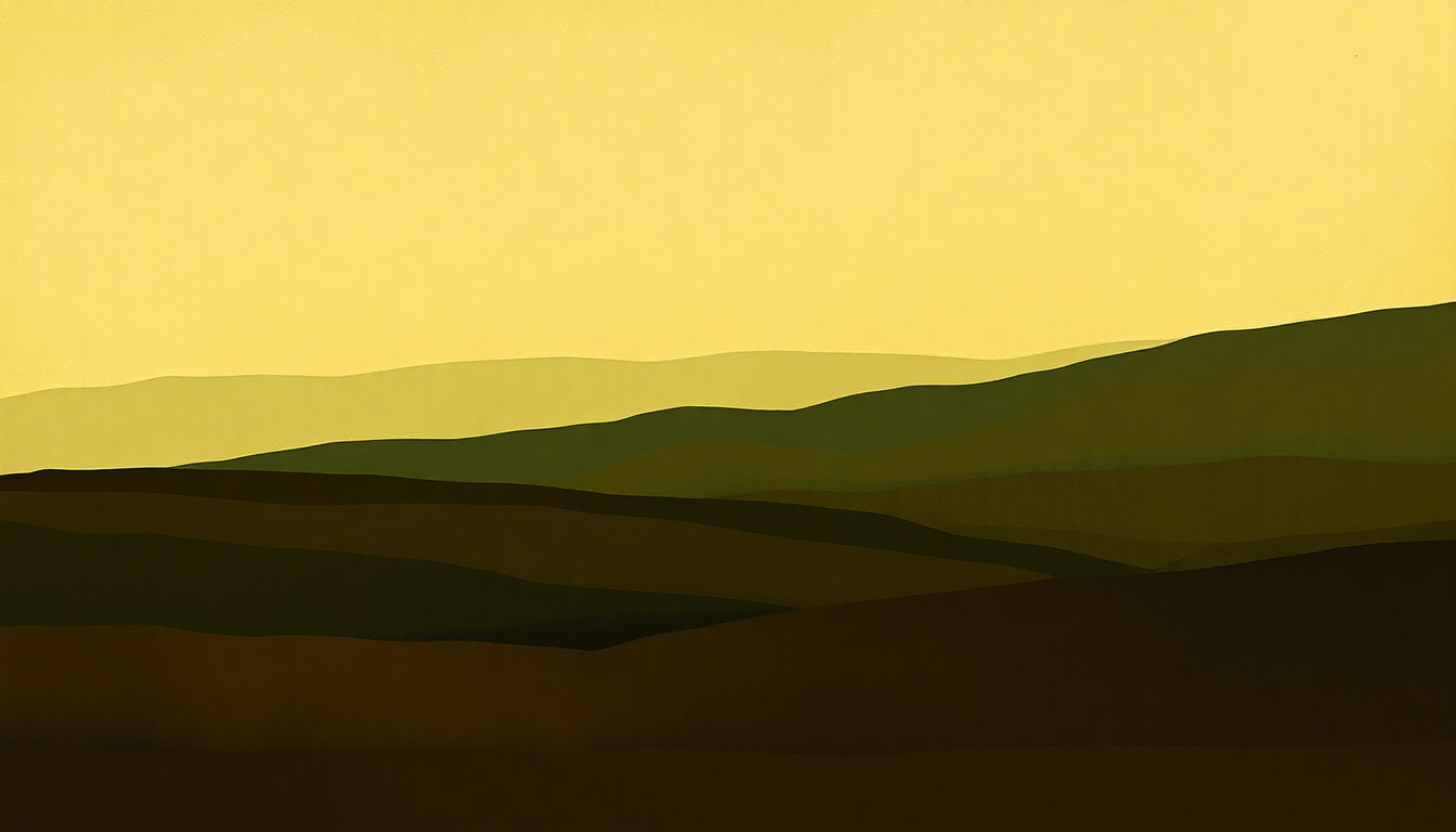 Fan-driven abstract illustration evoking the emotional arc of I Ain't Got No Home by Woody Guthrie