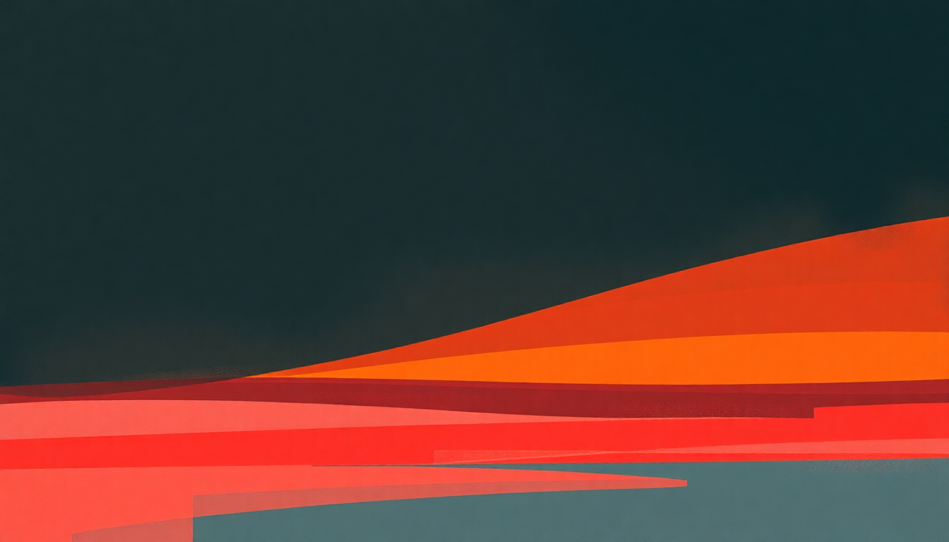 Fan-driven abstract illustration evoking the emotional arc of I Am a Patriot by Jackson Browne