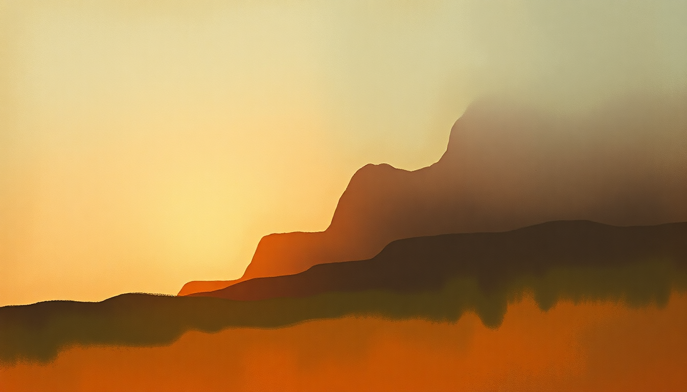 Fan-driven abstract illustration evoking the emotional arc of I Am a Pilgrim by The Byrds