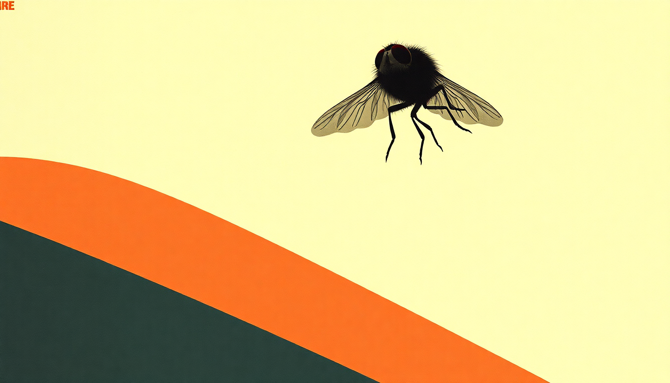 Fan-driven abstract illustration evoking the emotional arc of I Am the Fly by Wire