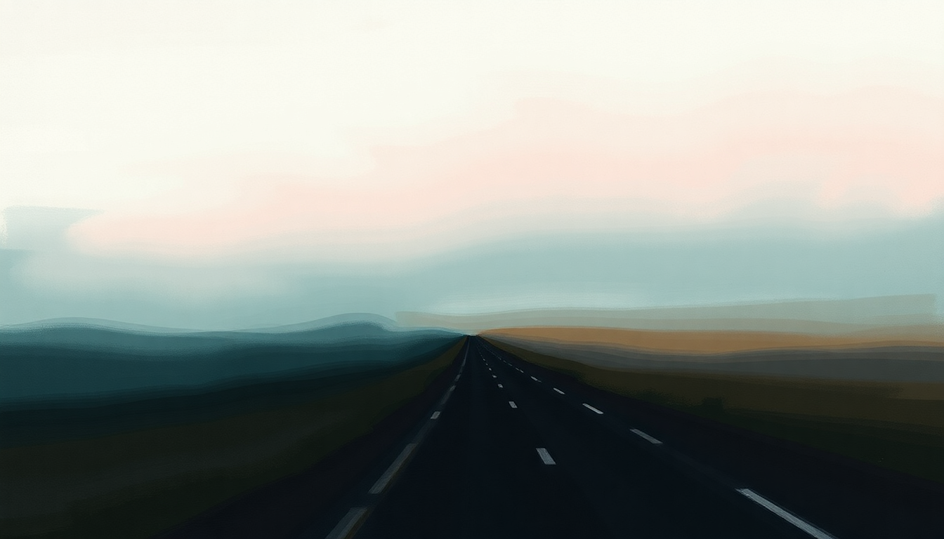 Fan-driven abstract illustration evoking the emotional arc of I Am the Highway by Audioslave