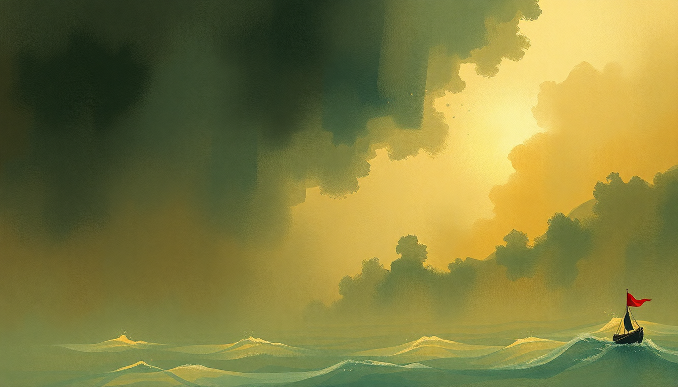 Fan-driven abstract illustration evoking the emotional arc of I Am the Walrus by The Beatles