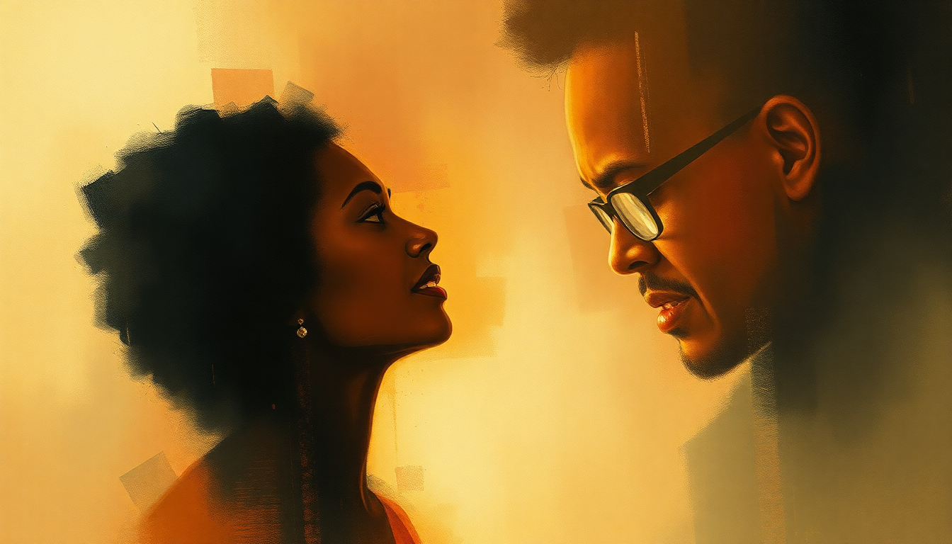 Fan-driven abstract illustration evoking the emotional arc of I Believe by Mahalia Jackson