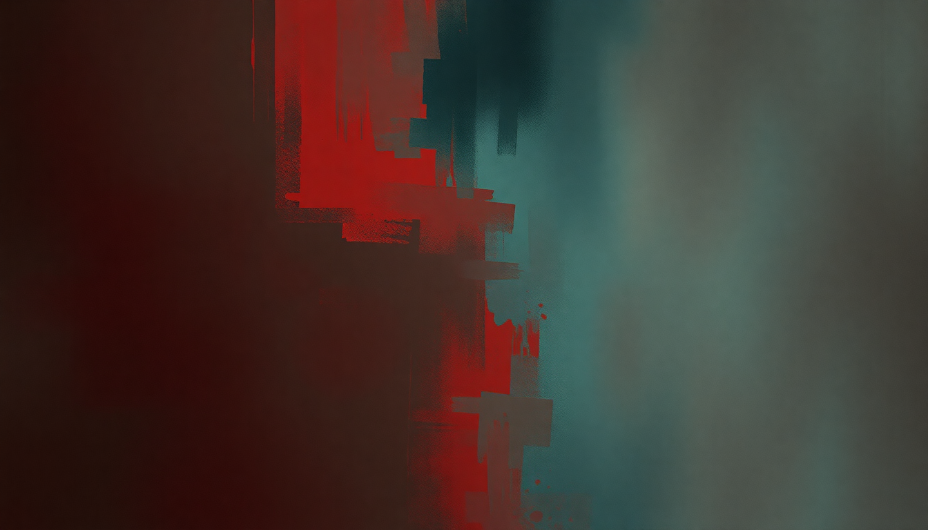Fan-driven abstract illustration evoking the emotional arc of I Bleed by Pixies