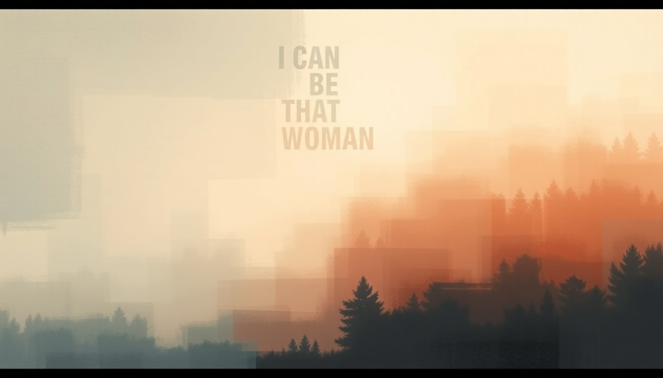 Fan-driven abstract illustration evoking the emotional arc of I Can Be That Woman by ABBA