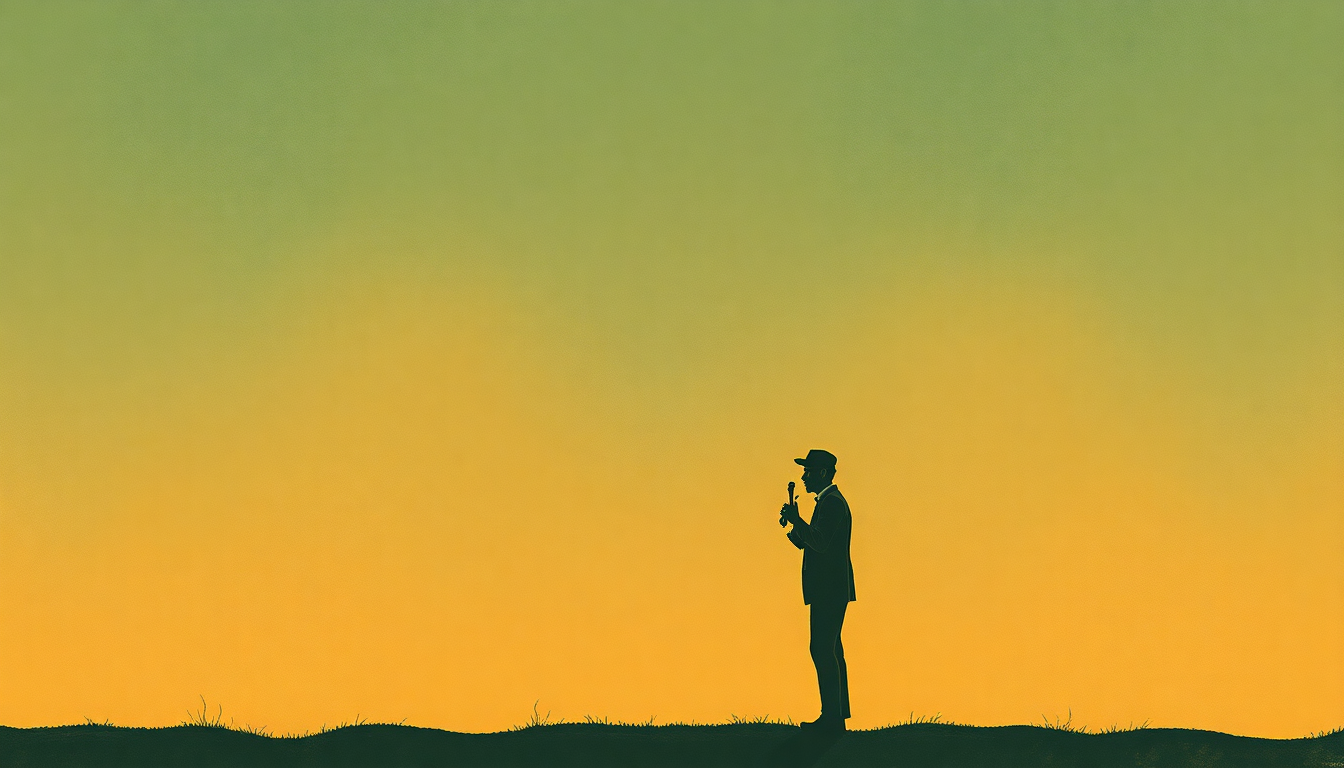 Fan-driven abstract illustration evoking the emotional arc of I Can't Give You Anything But Love by Louis Armstrong