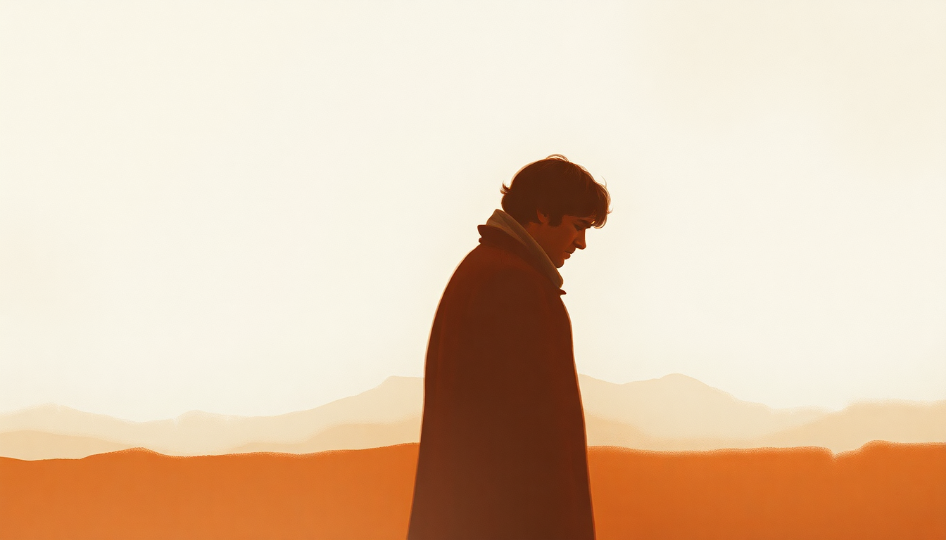 Fan-driven abstract illustration evoking the emotional arc of I'd Have You Anytime by George Harrison