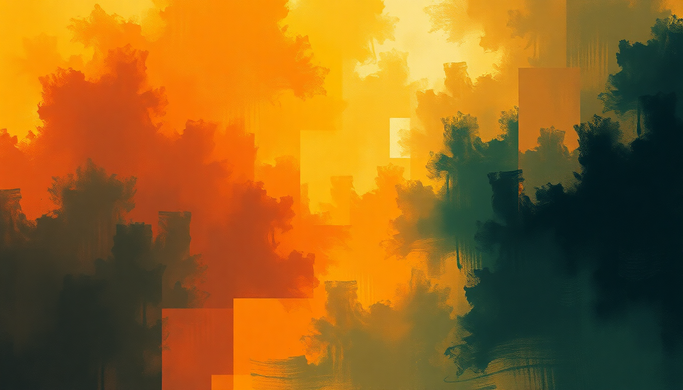 Fan-driven abstract illustration evoking the emotional arc of I Feel Good by James Brown