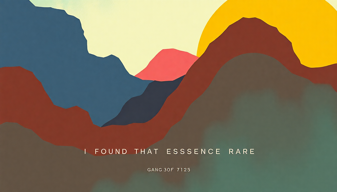 Fan-driven abstract illustration evoking the emotional arc of I Found That Essence Rare by Gang of Four