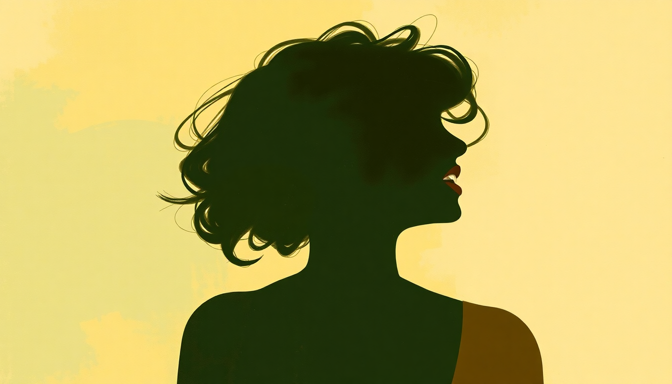 Fan-driven abstract illustration evoking the emotional arc of I Get a Kick Out of You by Ella Fitzgerald